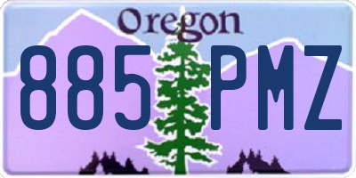 OR license plate 885PMZ
