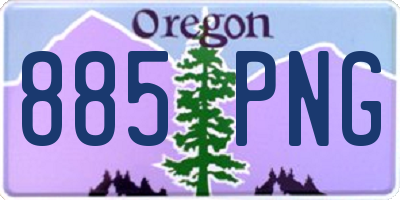 OR license plate 885PNG