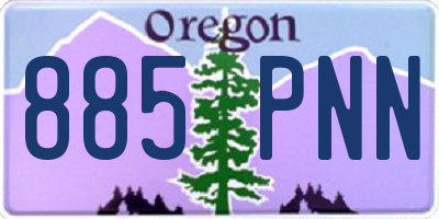 OR license plate 885PNN
