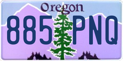 OR license plate 885PNQ