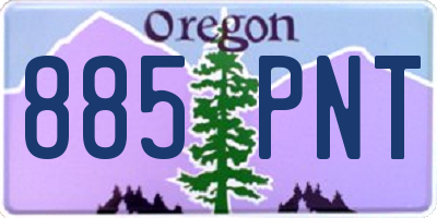 OR license plate 885PNT