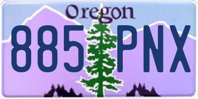 OR license plate 885PNX