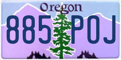 OR license plate 885POJ