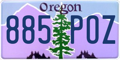 OR license plate 885POZ