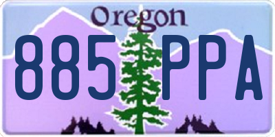 OR license plate 885PPA
