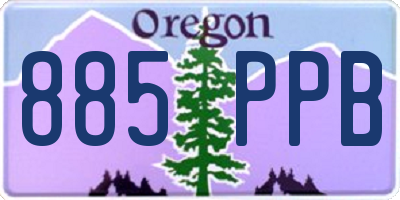 OR license plate 885PPB