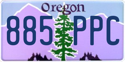 OR license plate 885PPC