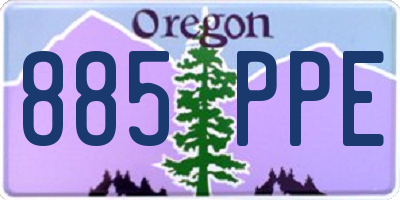 OR license plate 885PPE