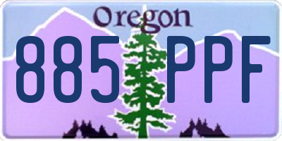 OR license plate 885PPF