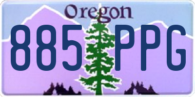 OR license plate 885PPG