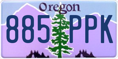 OR license plate 885PPK