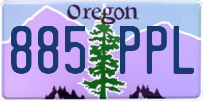 OR license plate 885PPL