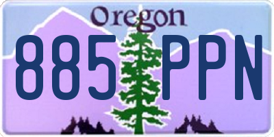 OR license plate 885PPN