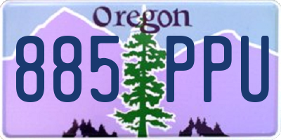OR license plate 885PPU