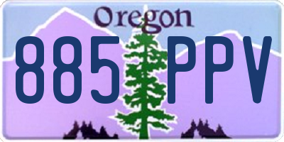 OR license plate 885PPV
