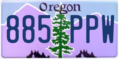 OR license plate 885PPW