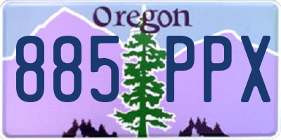 OR license plate 885PPX