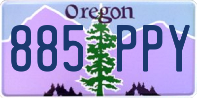 OR license plate 885PPY