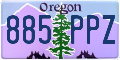 OR license plate 885PPZ