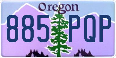 OR license plate 885PQP