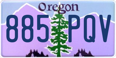 OR license plate 885PQV