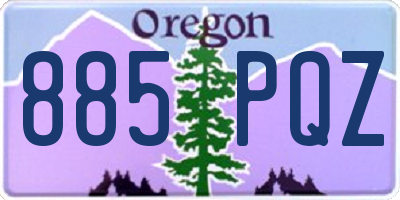 OR license plate 885PQZ