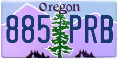 OR license plate 885PRB