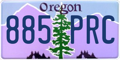 OR license plate 885PRC