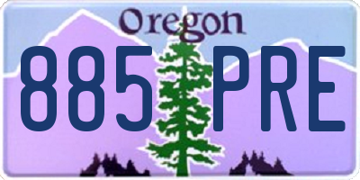 OR license plate 885PRE