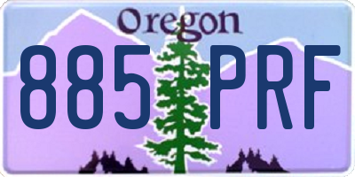 OR license plate 885PRF