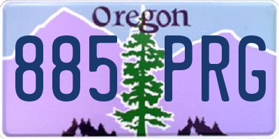 OR license plate 885PRG