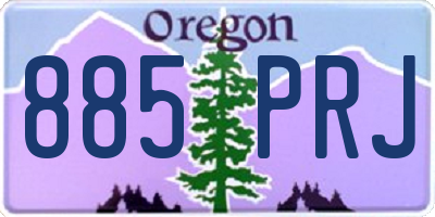 OR license plate 885PRJ