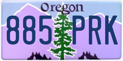 OR license plate 885PRK