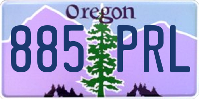 OR license plate 885PRL