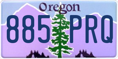 OR license plate 885PRQ