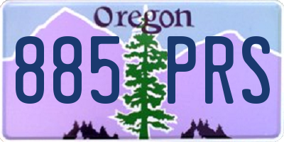 OR license plate 885PRS
