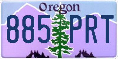 OR license plate 885PRT