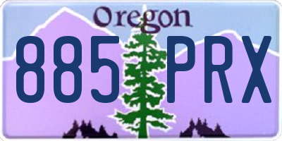 OR license plate 885PRX