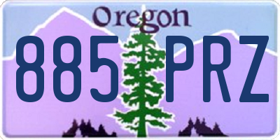 OR license plate 885PRZ