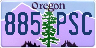 OR license plate 885PSC