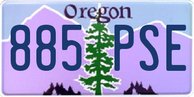 OR license plate 885PSE