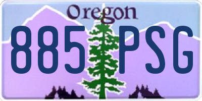 OR license plate 885PSG