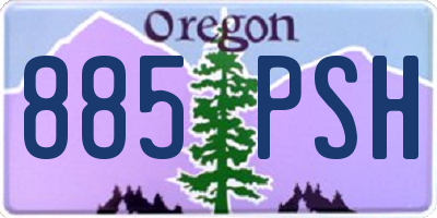 OR license plate 885PSH