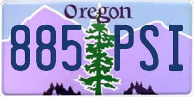 OR license plate 885PSI