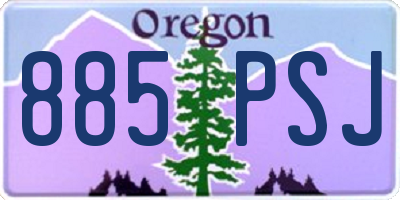 OR license plate 885PSJ