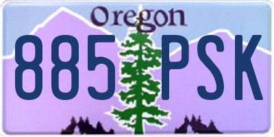 OR license plate 885PSK