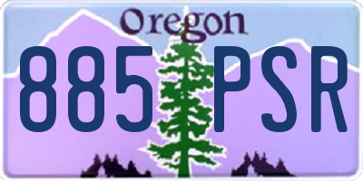 OR license plate 885PSR