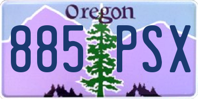 OR license plate 885PSX