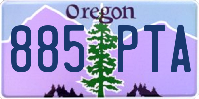 OR license plate 885PTA