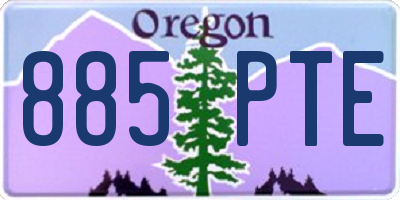 OR license plate 885PTE